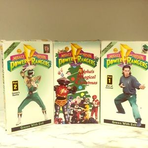 Mighty Morphin Power Rangers VHS Tapes - 3-Pack